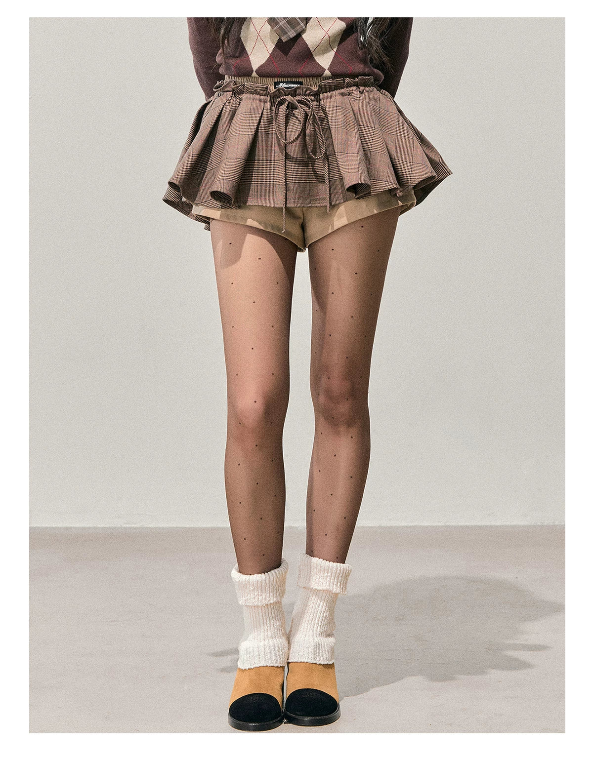 American-Style Puff A-Line Mini Skirt