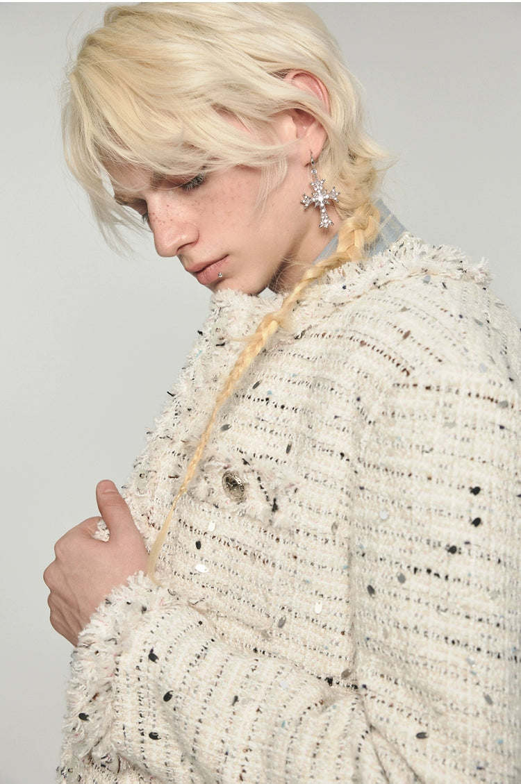 White Tweed Jacket & Shorts Set - CHINASQUAD