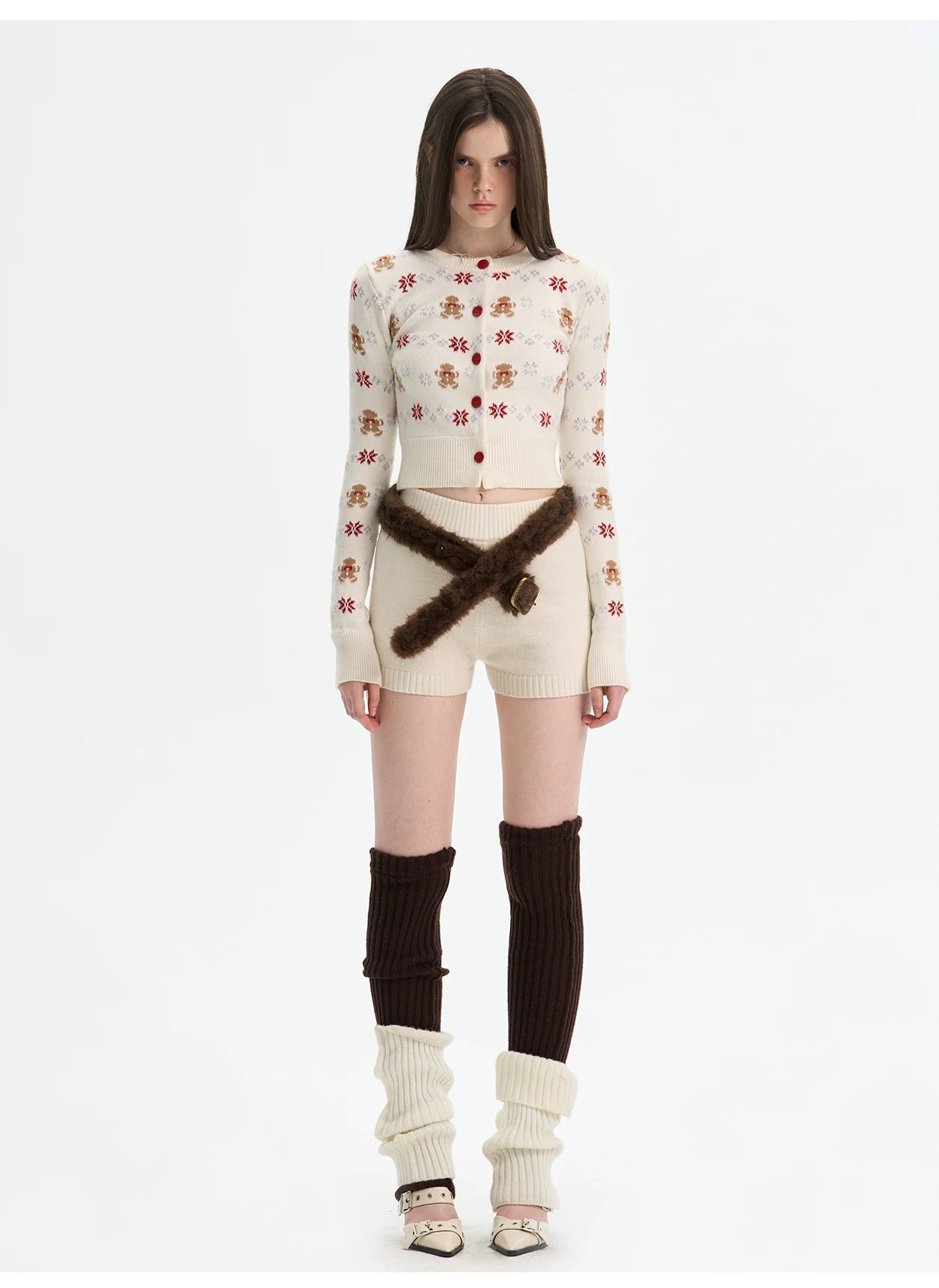 Cashmere-Blend Knit Cardigan Set