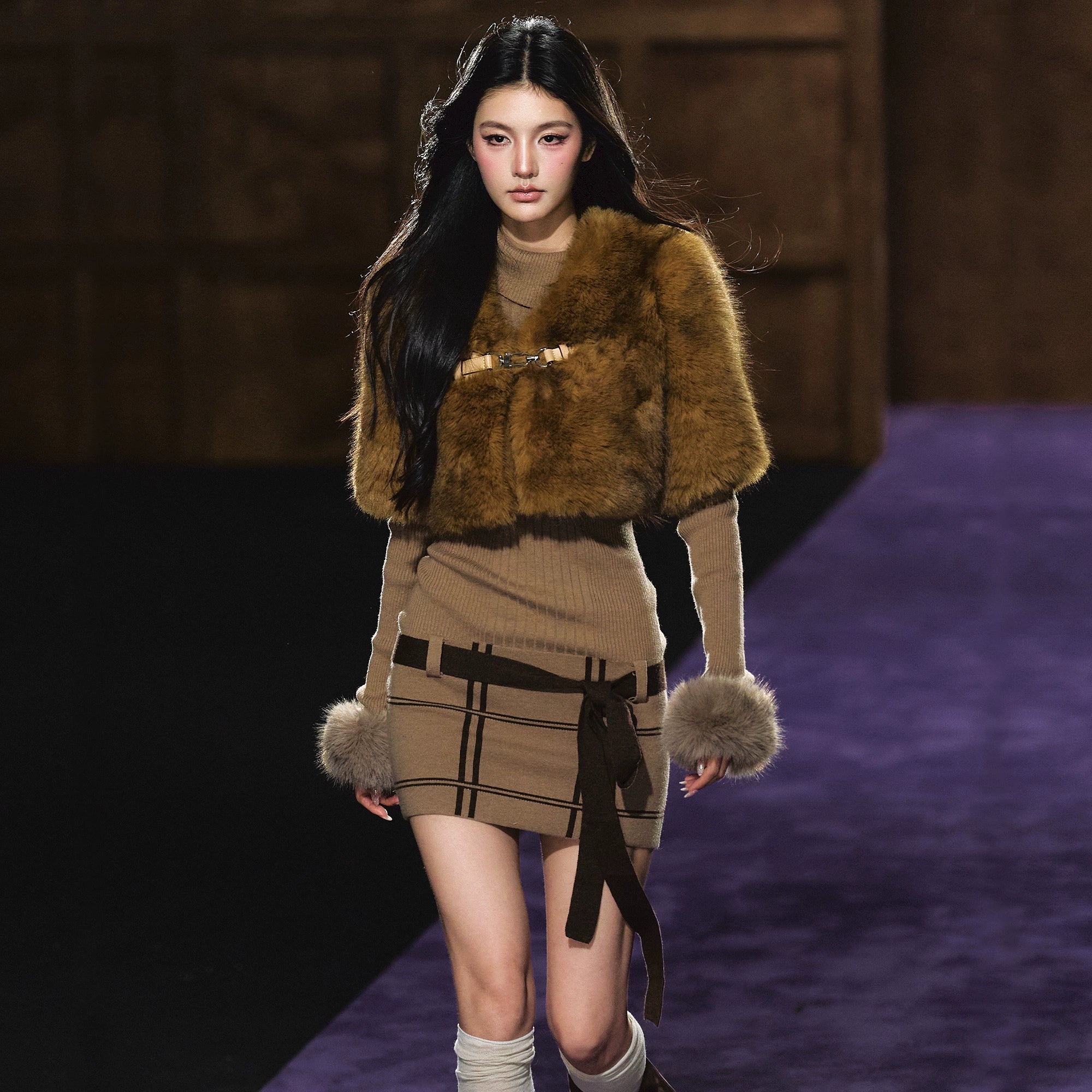 Faux Fur Cropped Jacket