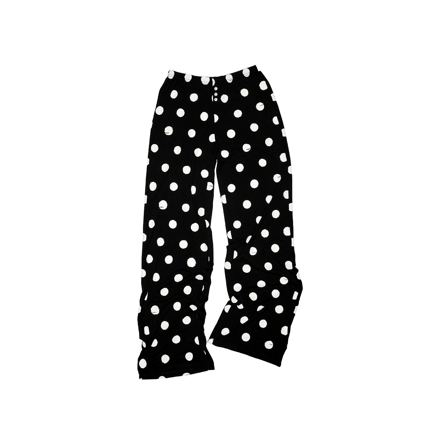 Polka Dot Contrast Knit Cardigan & Lounge Pants Set