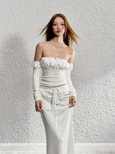 Detachable Puff Sleeve Strapless Top & Skirt Set - CHINASQUAD