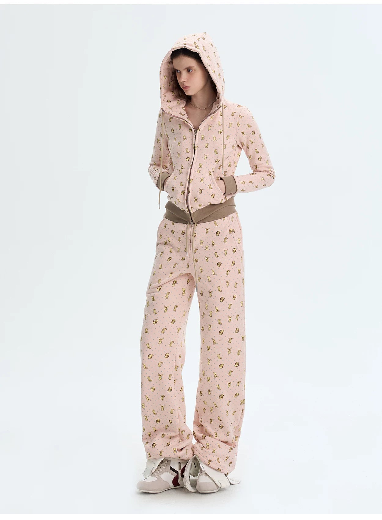 Printed Cotton Sweatshirt & Jogger Set