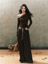 Off-Shoulder Plaid Patchwork Blouse - CHINASQUAD