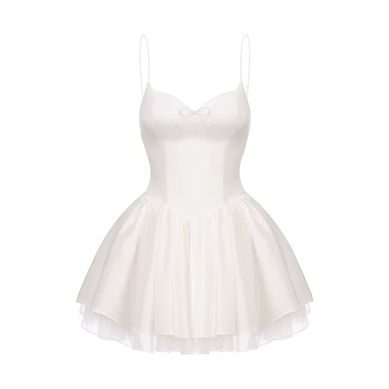 Backless Bow Corset Strap Mini Dress