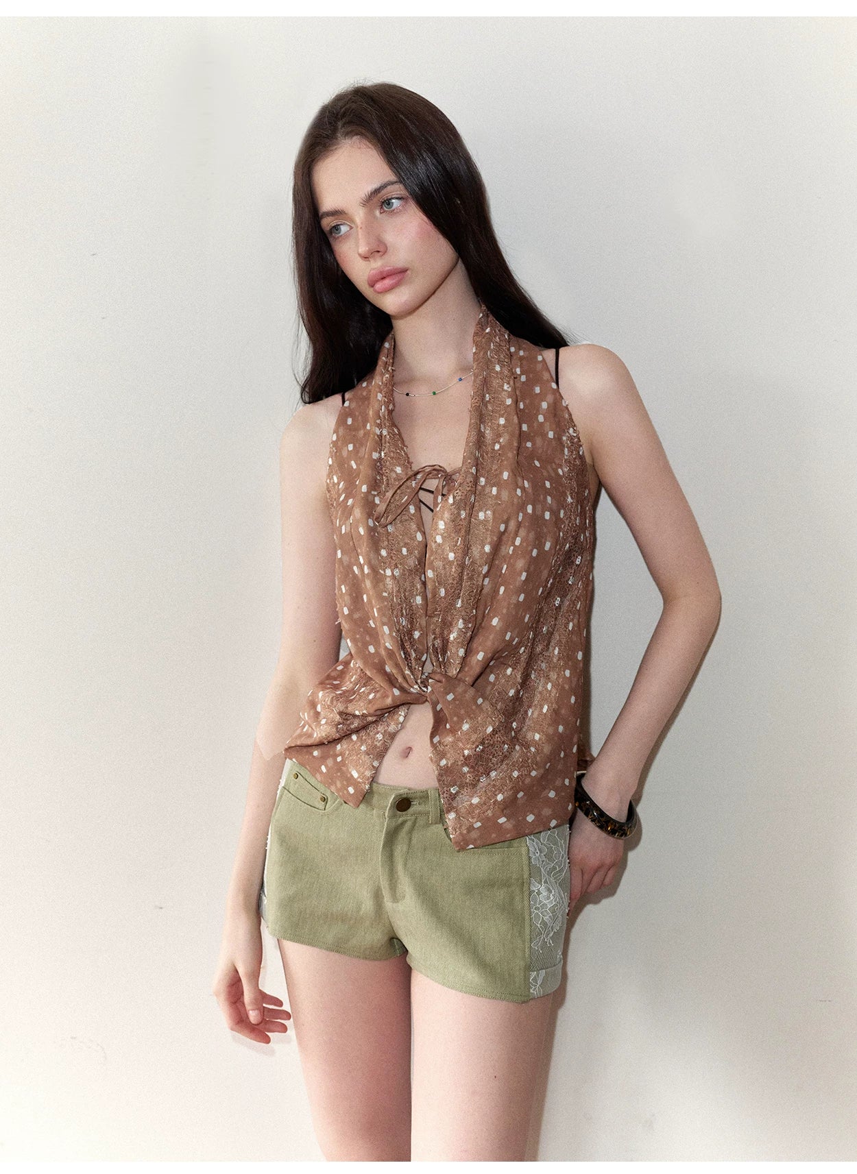 Vintage Lace Panel Hot Shorts NeverMore