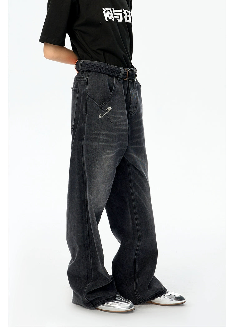 Black Washed Jeans - CHINASQUAD