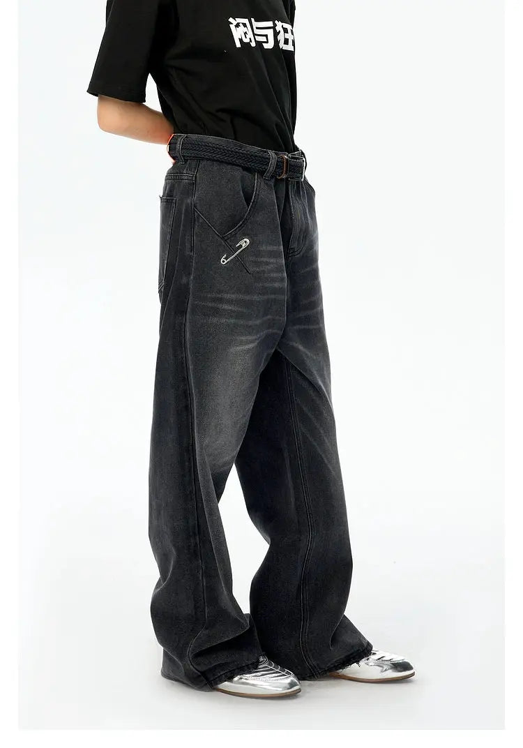 Black Washed Jeans - CHINASQUAD