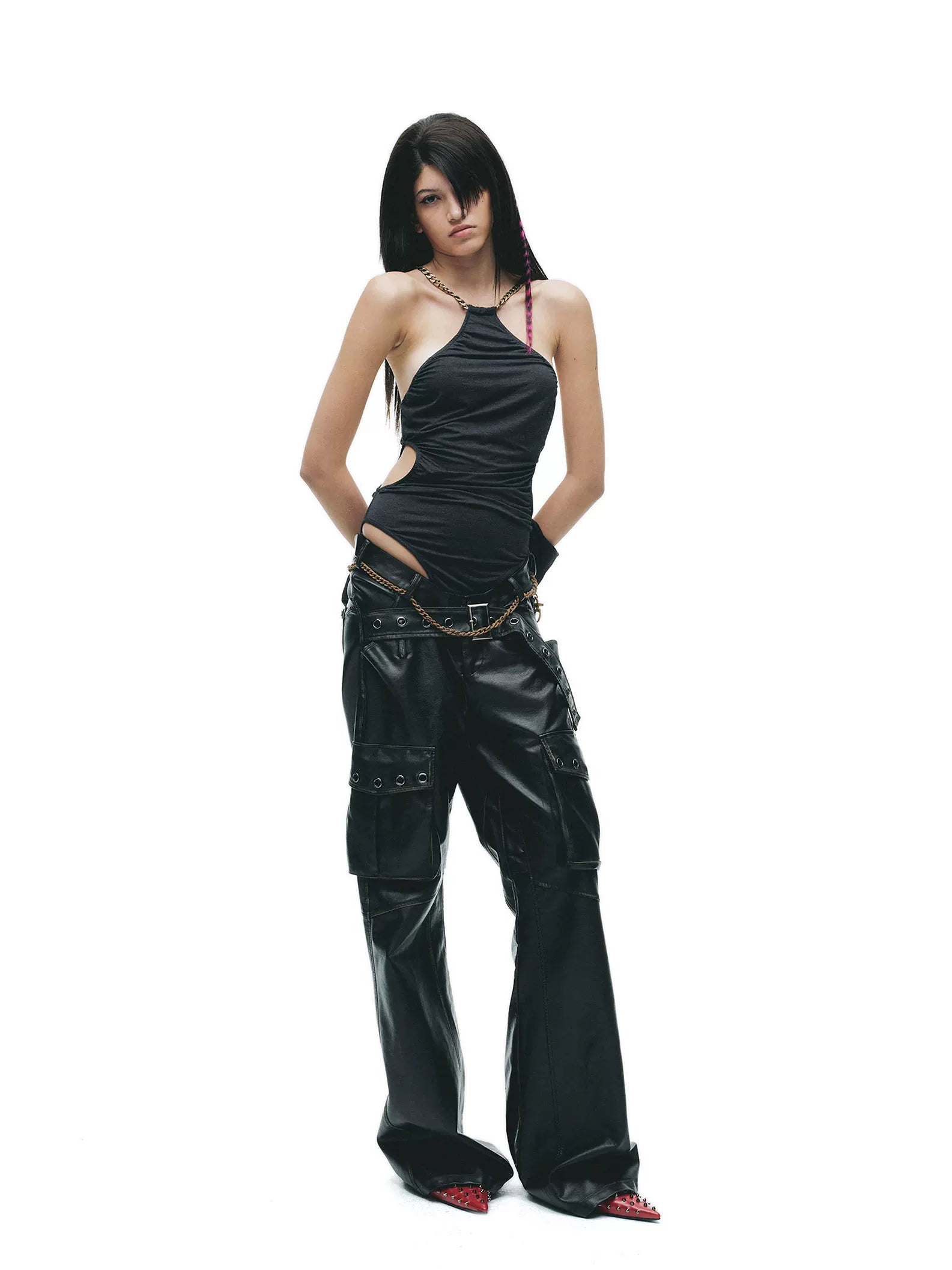 Convertible Halter Layered Two-Piece Top