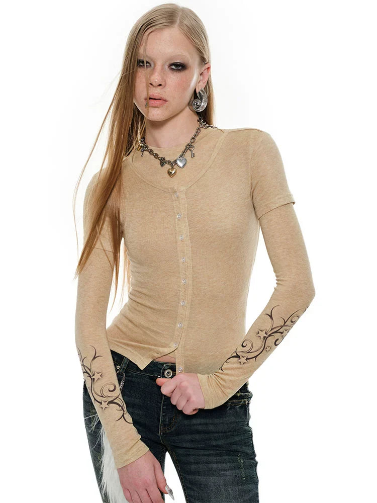 Slightly Sheer Knitted Cardigan - CHINASQUAD