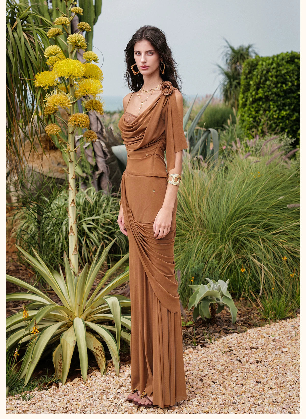 Lace Top and Mermaid Skirt Two-Piece Set