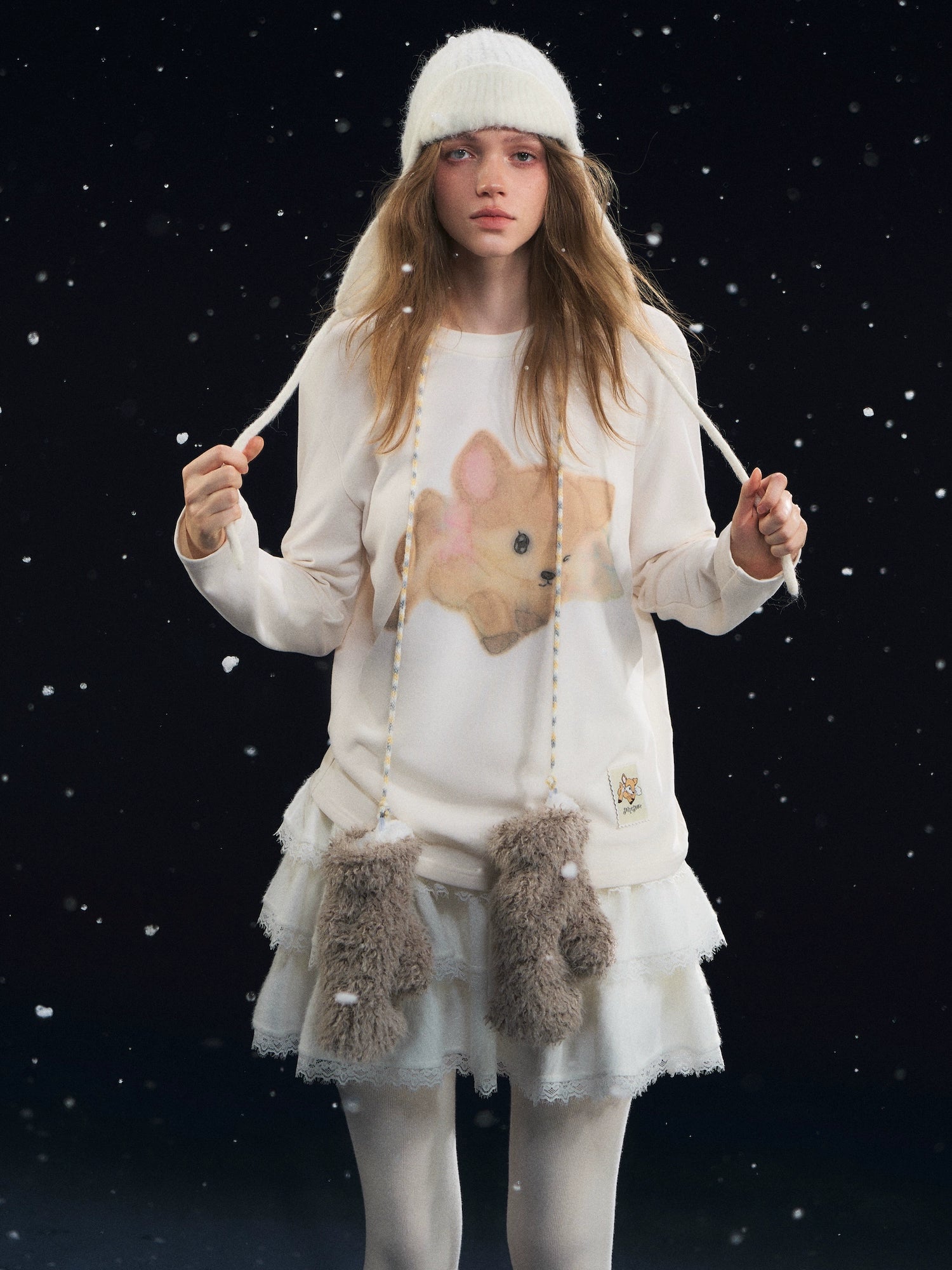 Whispering Fawn Plush Long-Sleeve Tee