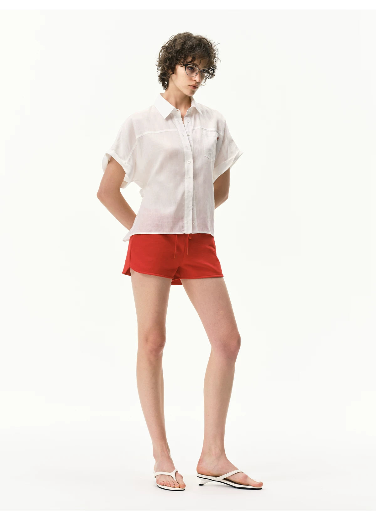 Lyocell Relaxed Batwing Sleeve Shirt