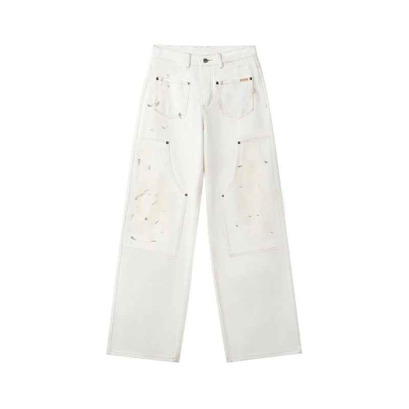 Polar Washed Twill Wide-Leg Jeans