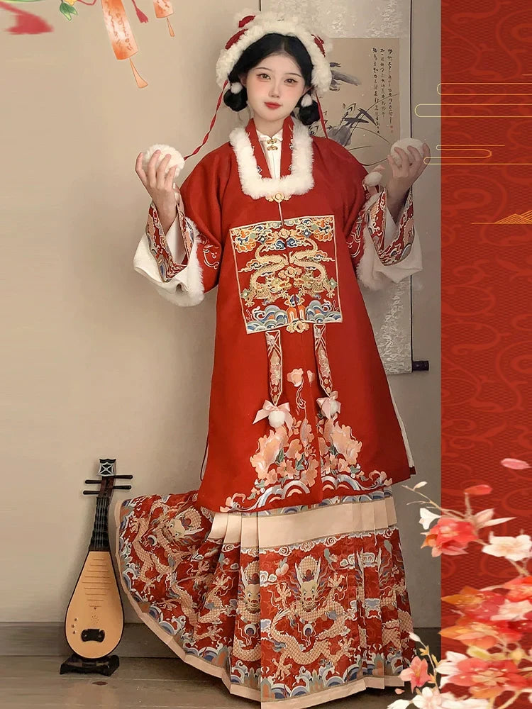(Final Sale)"九霄龙吟"Ming-Dynasty Hanfu Set