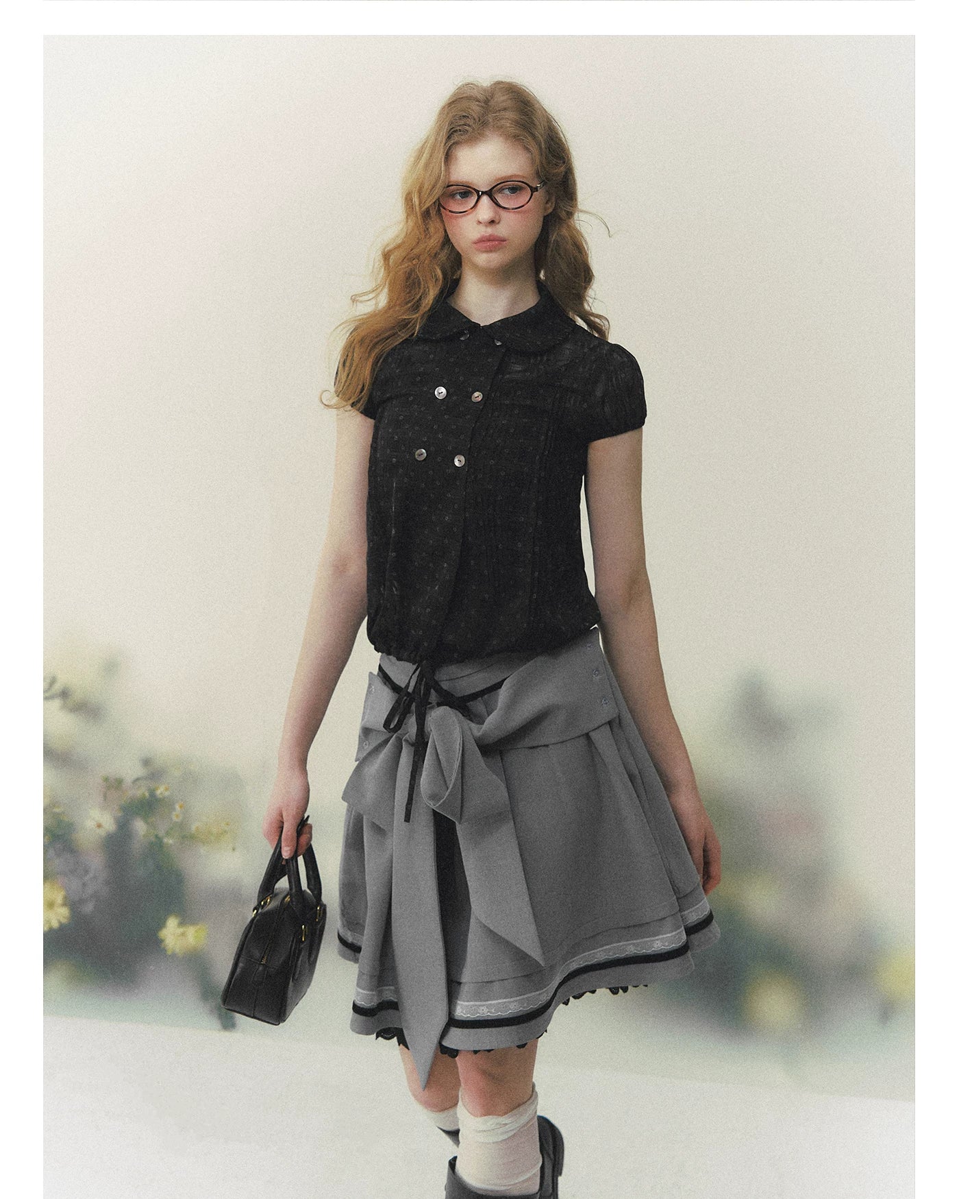 Academy Bow Lace A-Line Skirt