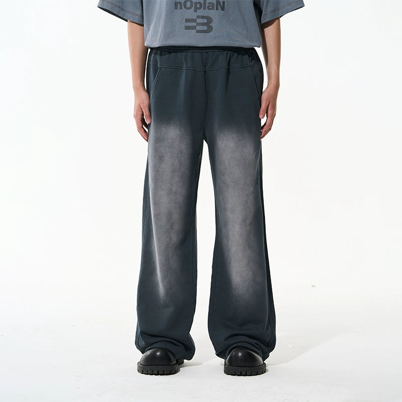 Washed Gradient Pure Cotton Relaxed Sweatpants - CHINASQUAD