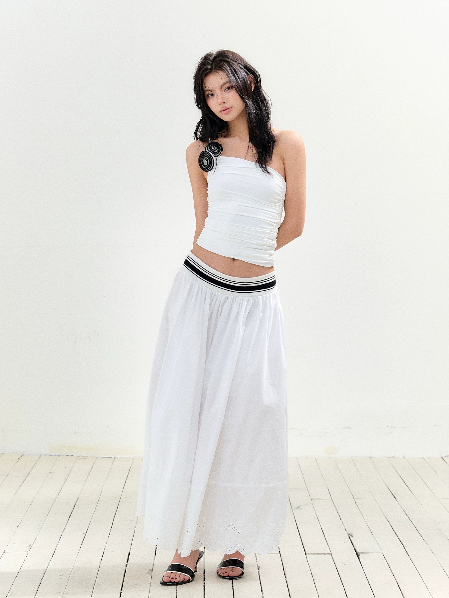 Striped Waistline Tutu Skirt - CHINASQUAD