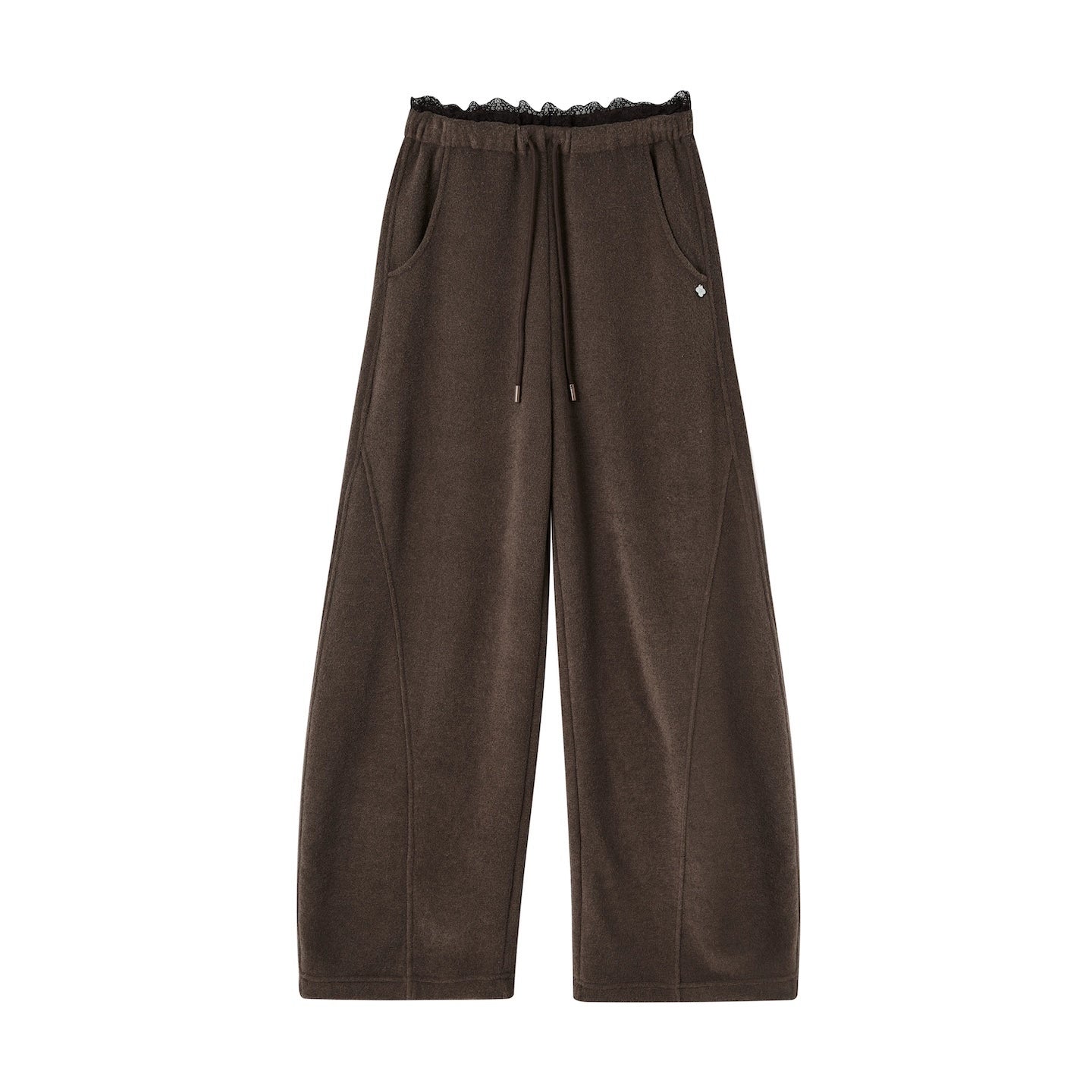 Plush Terry Fleece High-Neck Zip-up Sweatshirt & Banana Pants Set - CHINASQUAD