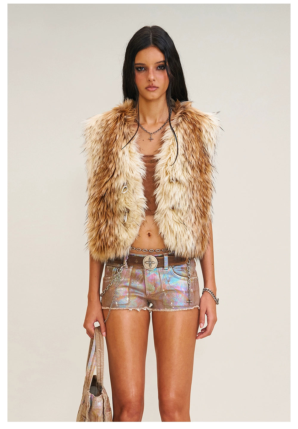 COMPASS Prairie Faux Fur Vest - CHINASQUAD