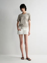 All-Over Print V-Neck Stacked Waist T-shirt - CHINASQUAD
