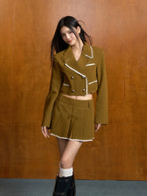 American College Style Crochet Blazer & Skirt Set - CHINASQUAD