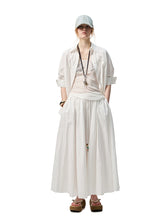 Mid Sleeve Loose-fit Shirt & Skirt Set - CHINASQUAD