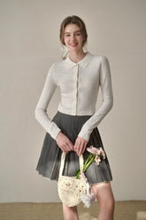 Silky Wool Cropped Cardigan - CHINASQUAD