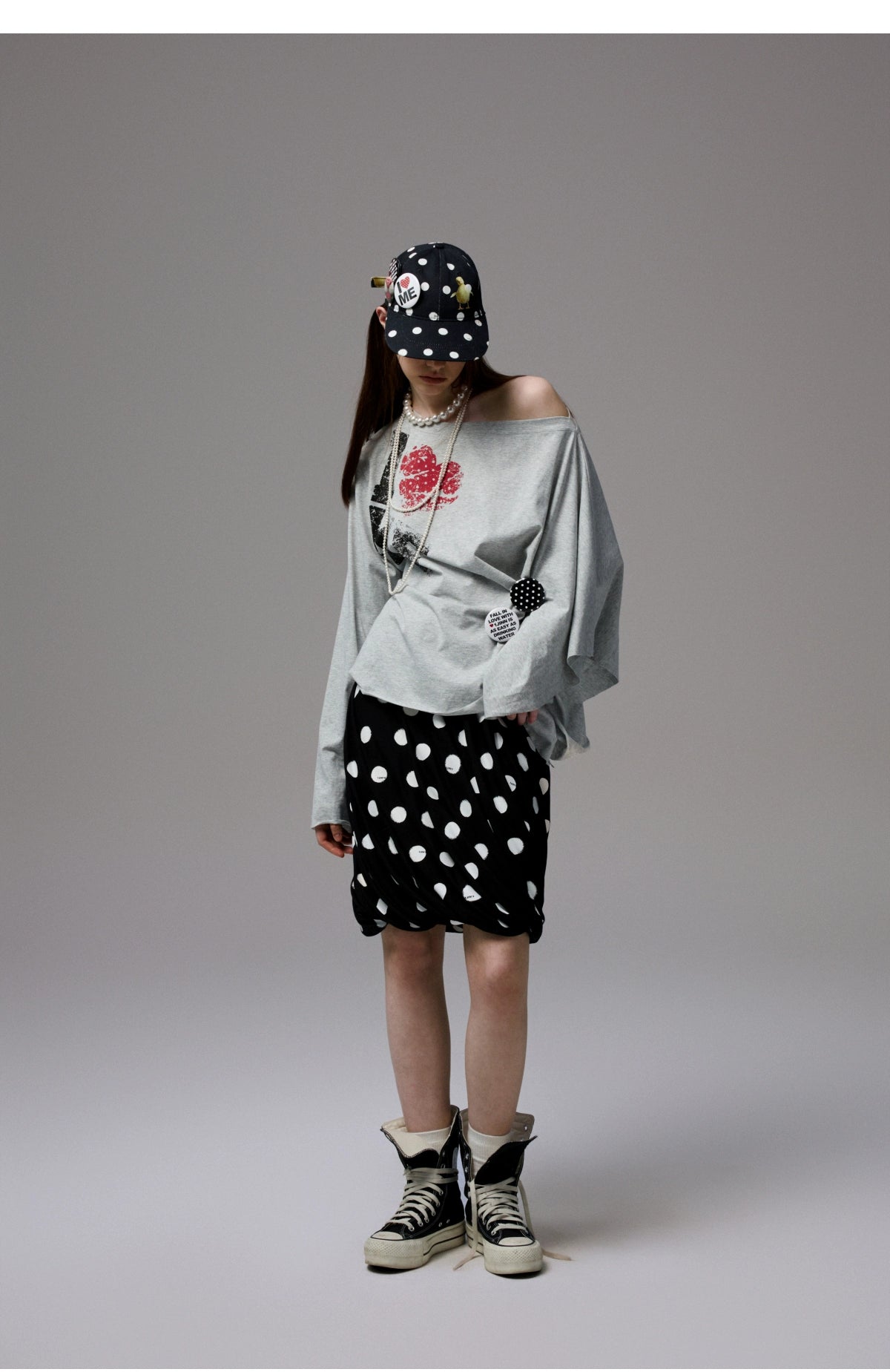 Asymmetric Letter Print Sweatshirt