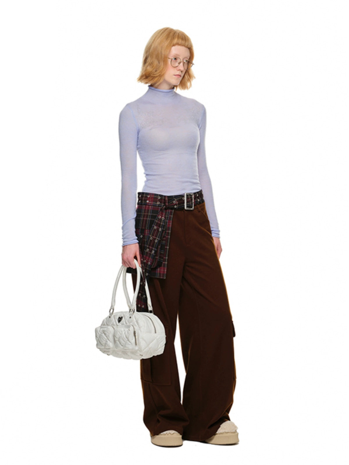 Plaid Big-Pocket Waist Belt - CHINASQUAD