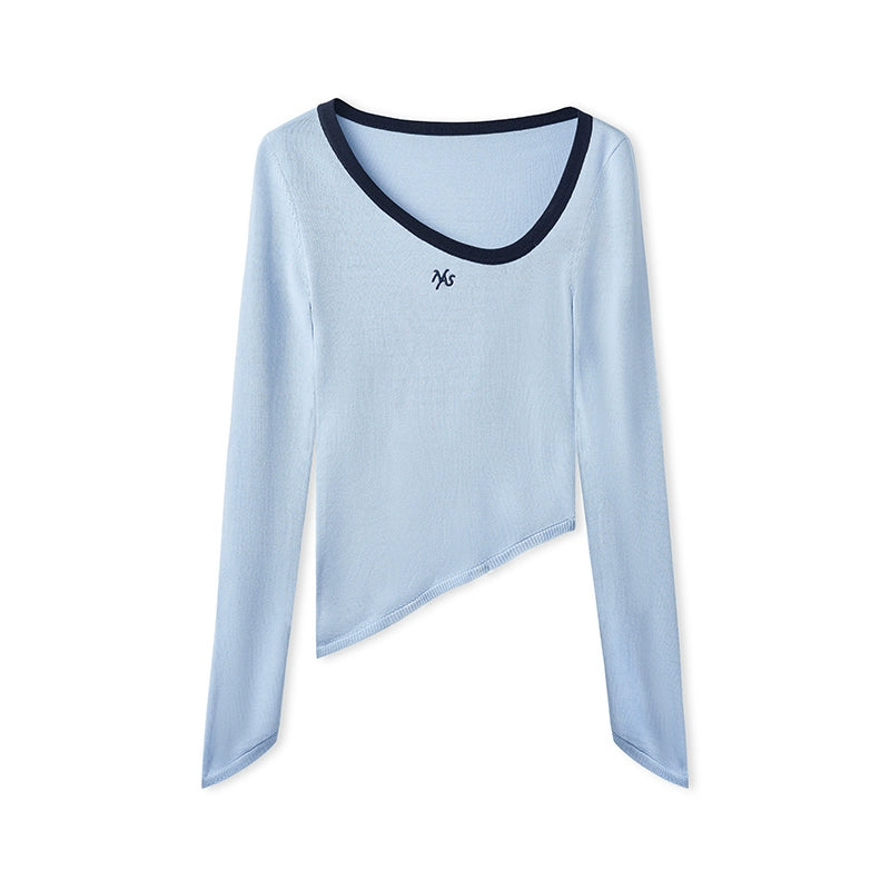 Irregular Crewneck Knitted T-Shirt - CHINASQUAD