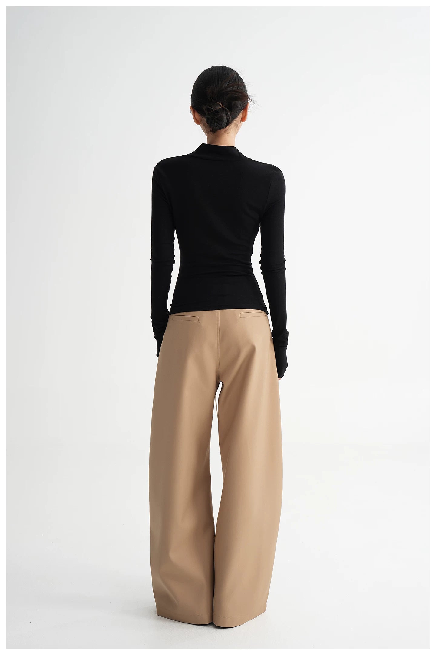 Neck Off-Shoulder Fitted Long Sleeve T-Shirt