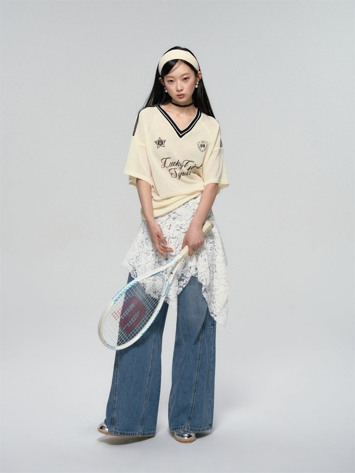 Asymmetric Sheer Lace Layered Skirt - CHINASQUAD