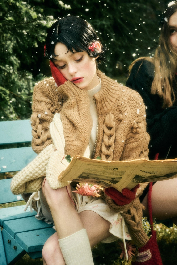 Wool Blend Cream Cloud Coat - CHINASQUAD