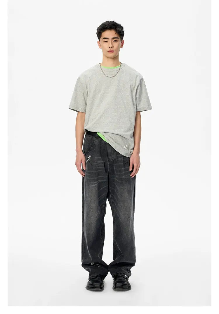 Black Washed Jeans - CHINASQUAD