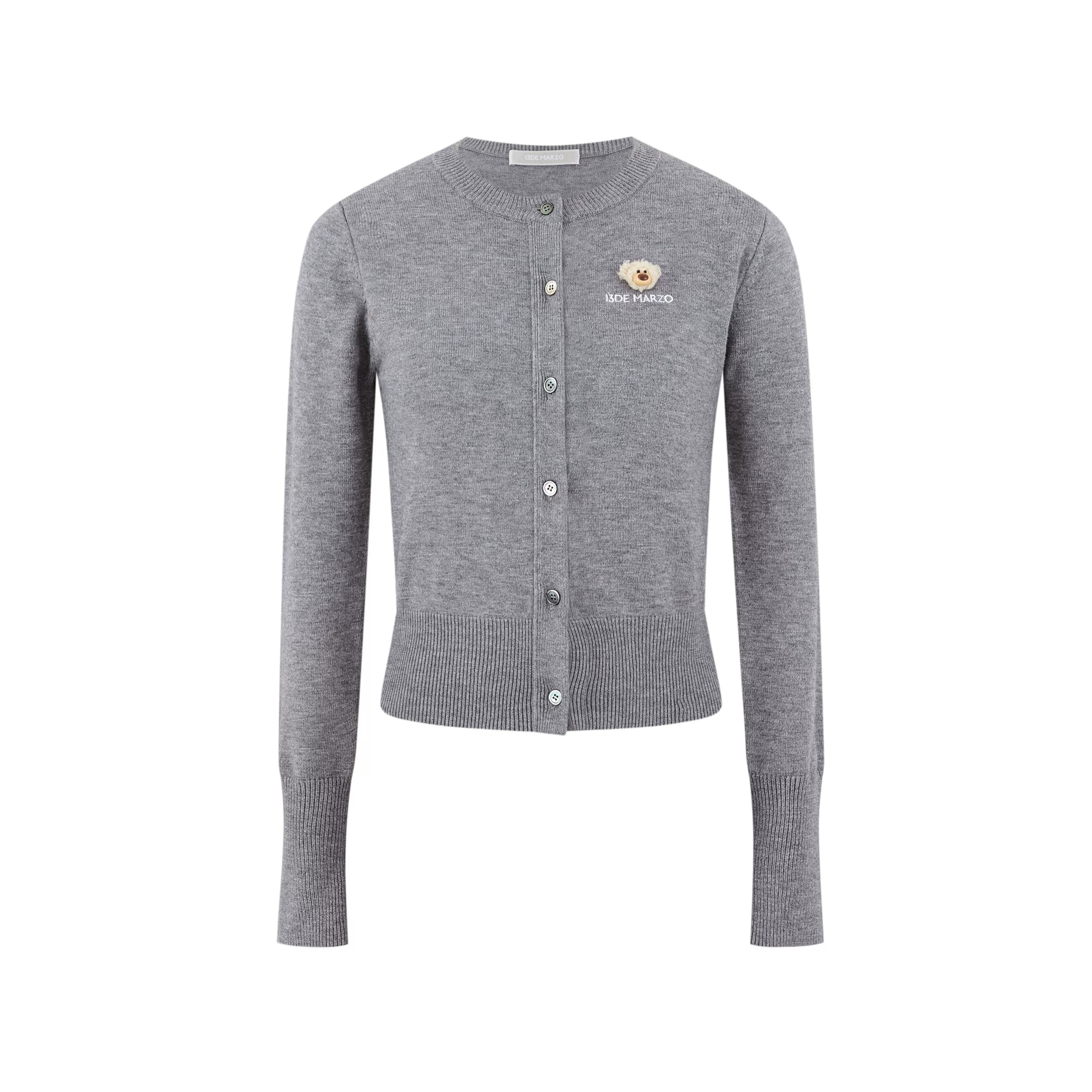 Cropped Knit Cardigan Sweater