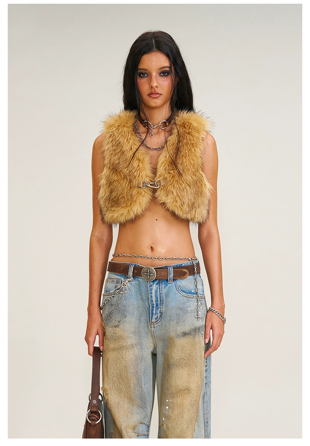COMPASS Prairie Faux Fur Vest - CHINASQUAD