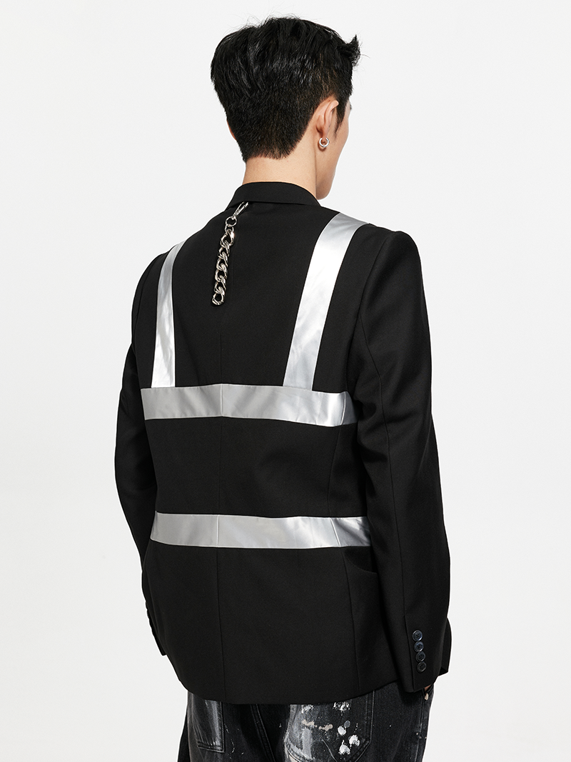 Black & Gray Double-Breasted Suit - CHINASQUAD