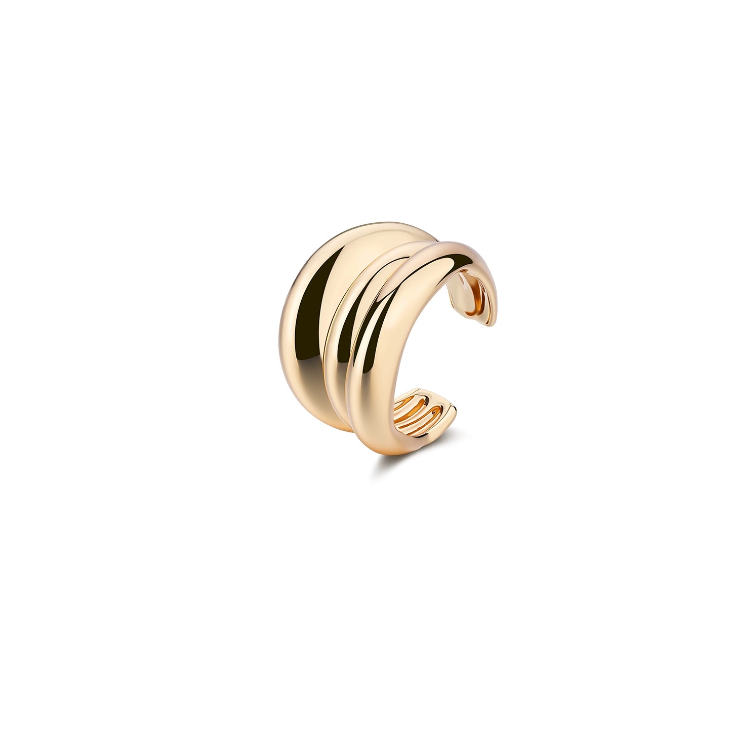 Reconstructed Dual-Tone Layered Punk Ring