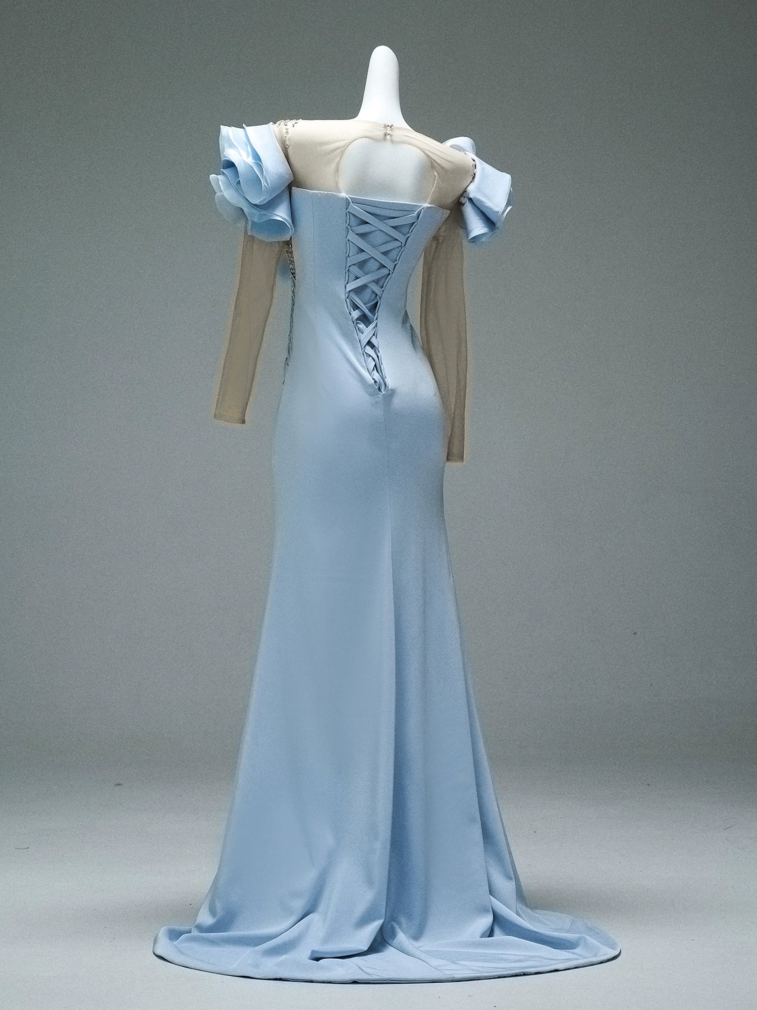 Celestial Meridian Sculpted Couture Gown