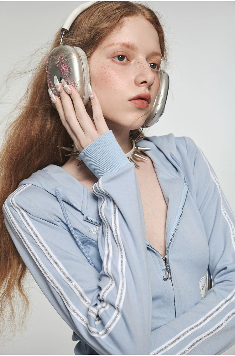 Zip-up Waist Slimming Hoodie - CHINASQUAD