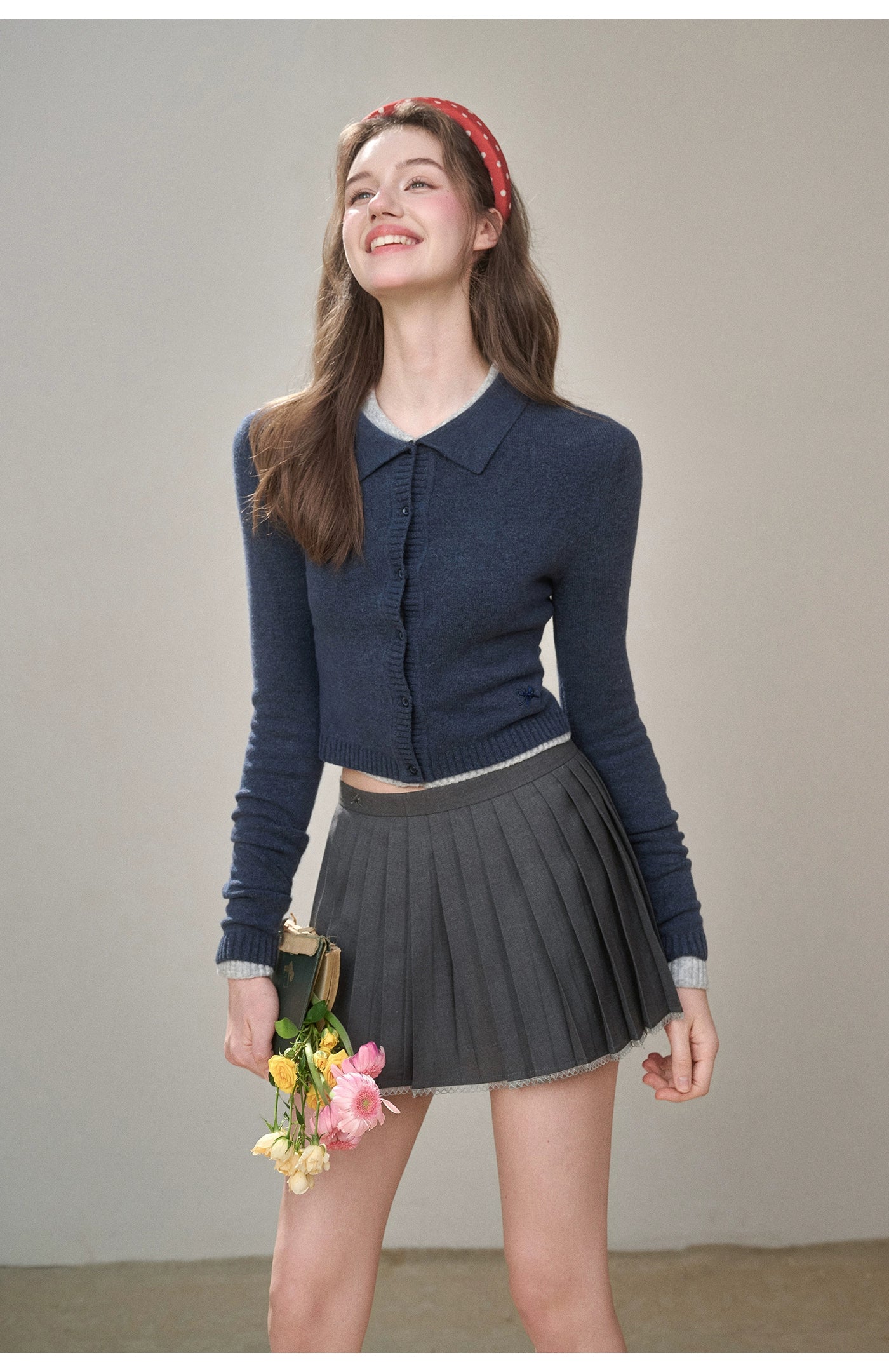 Silky Wool Cropped Cardigan