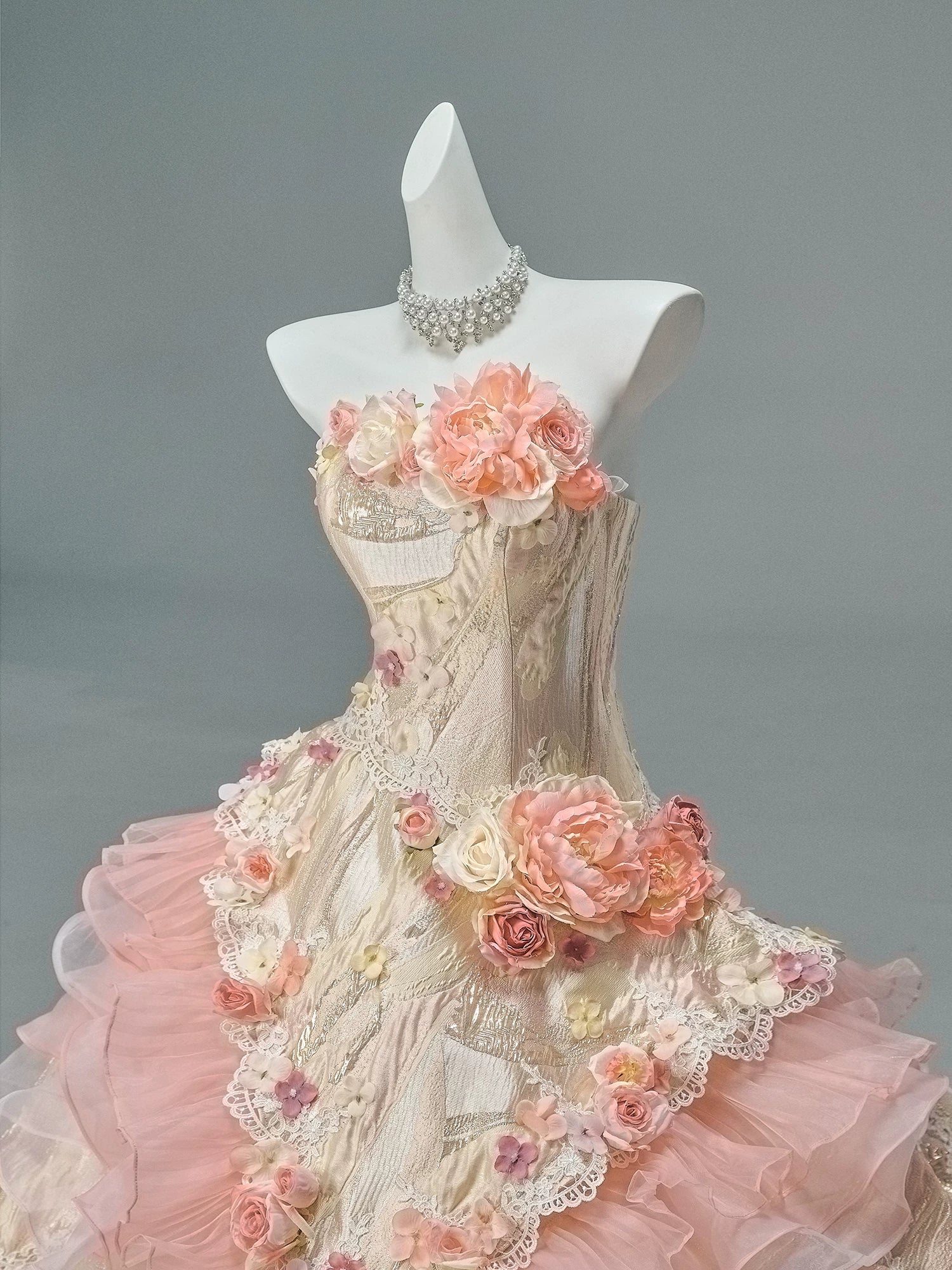 Floral Reverie “Bloom of Life” Layered Couture Gown