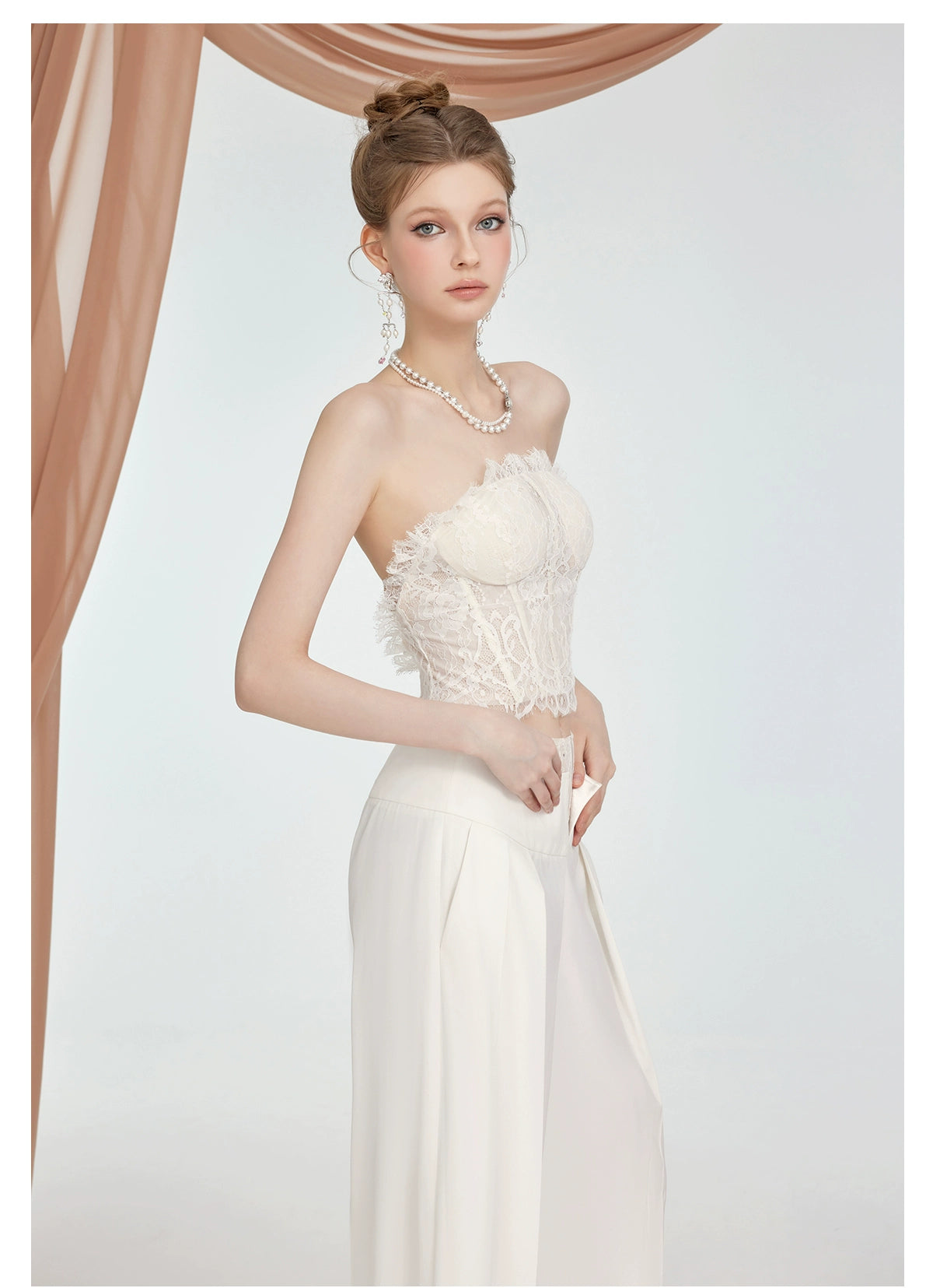 Naomi Lace Mesh Boned Backless Corset - CHINASQUAD