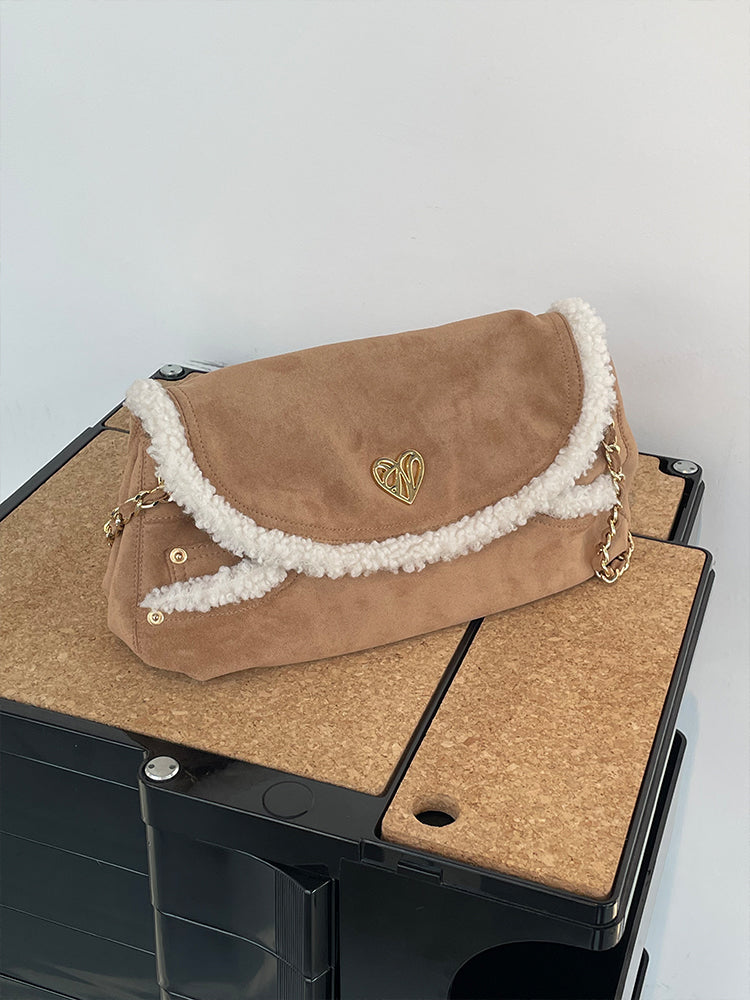 Suede Brown Pouch Bag - CHINASQUAD