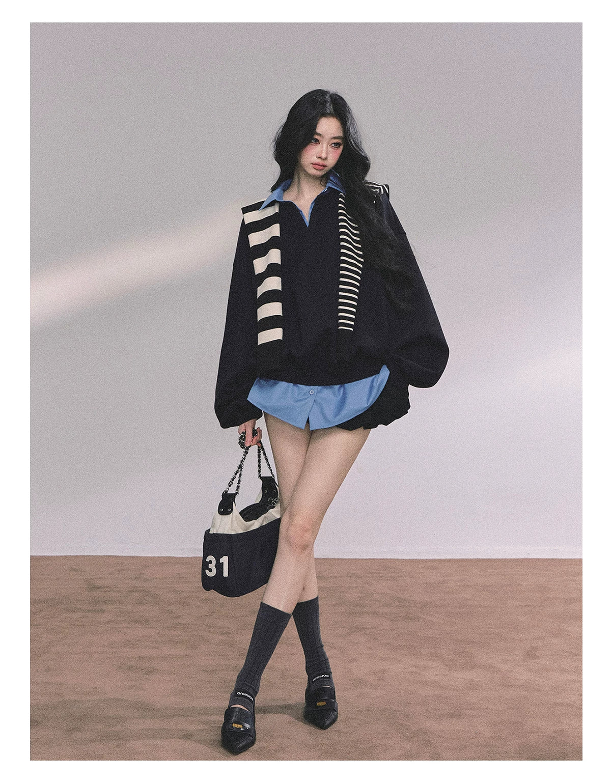 Two-Piece American Oversized Sweatshirt