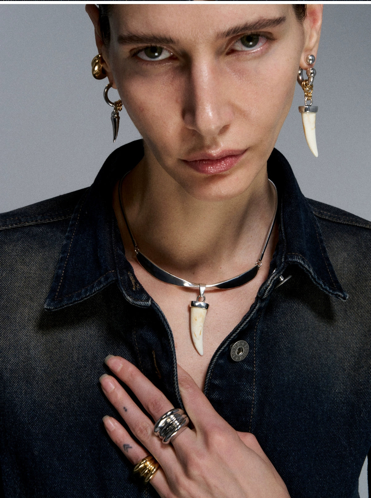 Silver Fang & Horn Reshaped Romance Vintage Necklace - CHINASQUAD