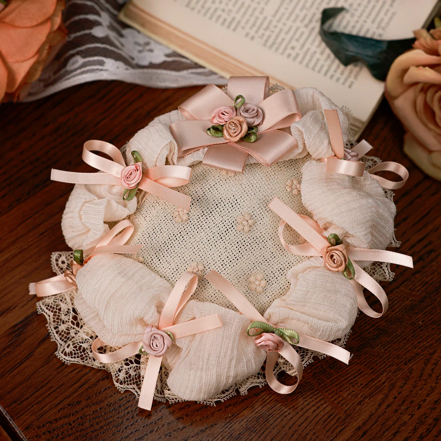 Amour Reverie Lace Bow Mini Hat Hairpiece