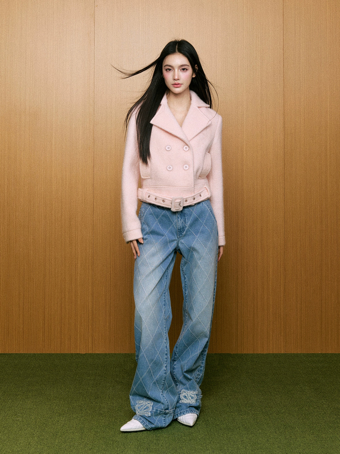 Pink Wool Short Jacket - CHINASQUAD