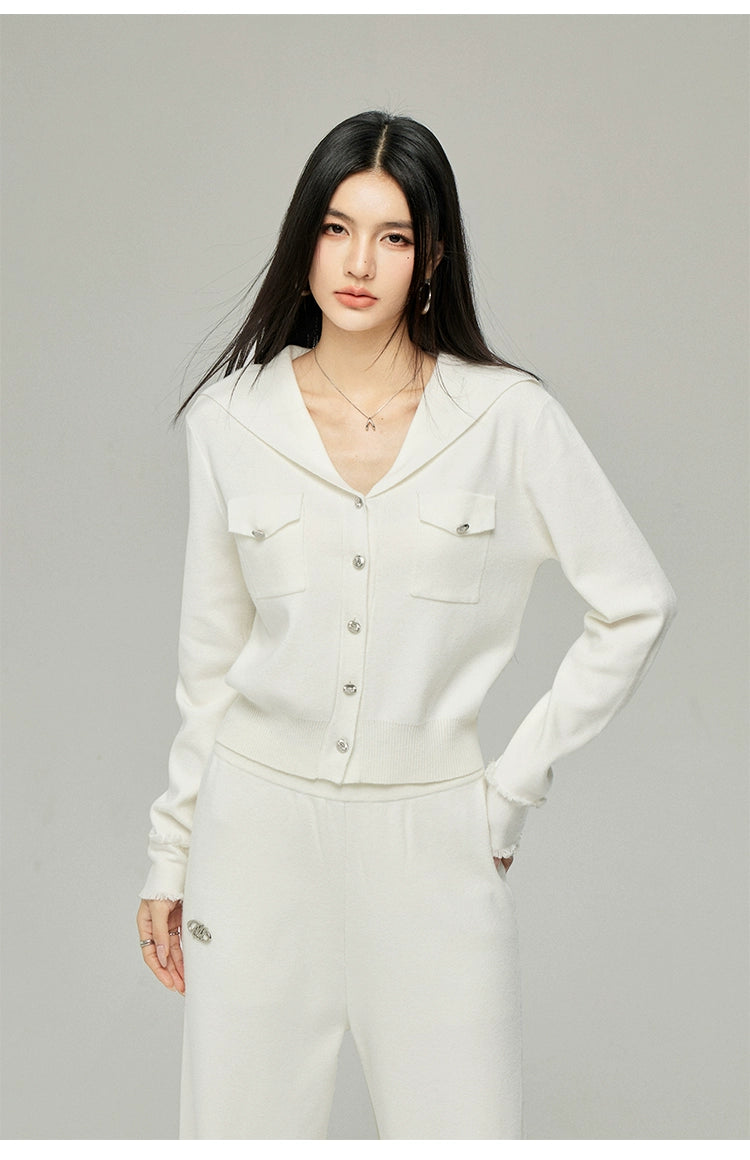 Large Lapel Knitwear Set - CHINASQUAD